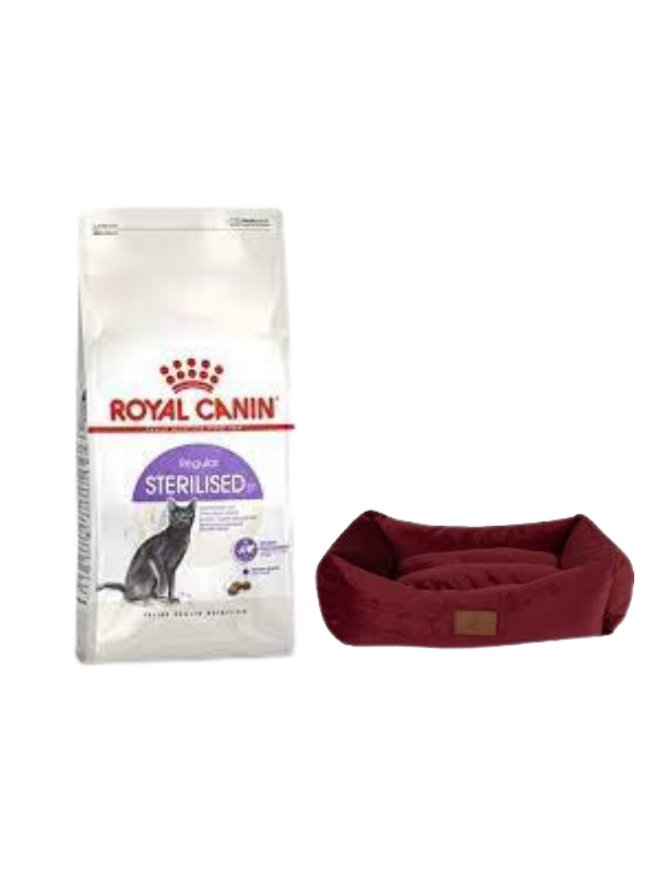 Royal Canin Sterilised 37 Kısırlaştırılmış Kuru Kedi Maması 2 Kg, Mini Small Bordo Yatak