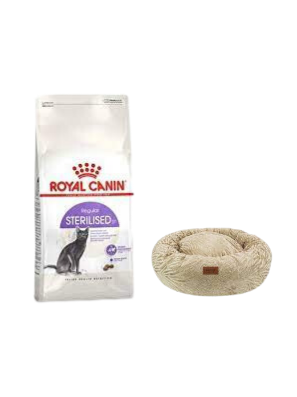 Royal Canin Sterilised 37 Kısırlaştırılmış Kuru Kedi Maması 2 Kg, Kahve Luxe Donut Yatak