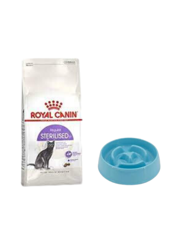 Royal Canin Sterilised 37 Kısırlaştırılmış Kuru Kedi Maması 2 Kg, Yavaş Yeme Mama Kabı 375 Ml.