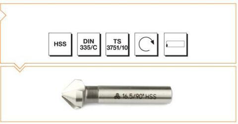 Makina Takım Endüstrisi Hss Dın 335/c Havşa Freze 20,5 Mm