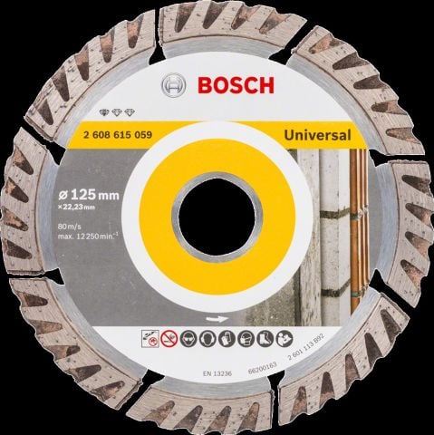 Bosch - Standard Seri Genel Yapı Malzemeleri İçin Elmas Kesme Diski 125 Mm