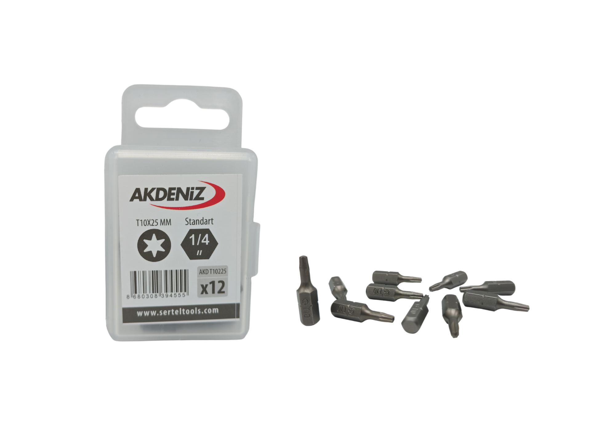 Akdeniz Akd/t10225 1/4 Torx  T10x25 Mm 24 Adet Bits Uç