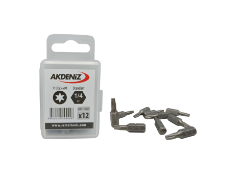 Akdeniz Akd/t15225 1/4 Torx T15x25 Mm 24 Adet Bits Uç