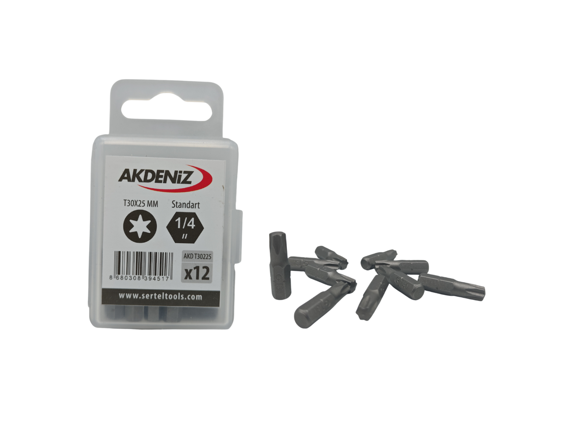 Akdeniz AKD/T30225 1/4 Torx T30x25 Mm 144 Adet Bits Uç