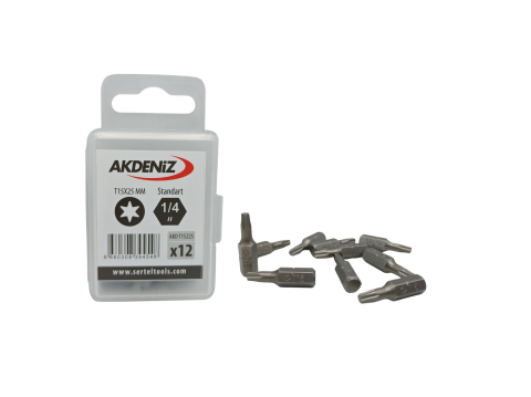 Akdeniz AKD/T15225 1/4 Torx T15x25 Mm 144 Adet Bits Uç