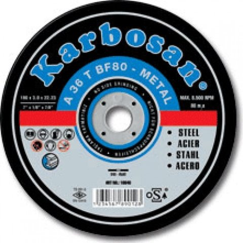 KARBOSAN 10460 125x1.0x22 Flat Type Metal Cut-Off Wheel