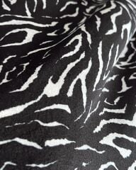 Yumoş Zebra Etek Siyah