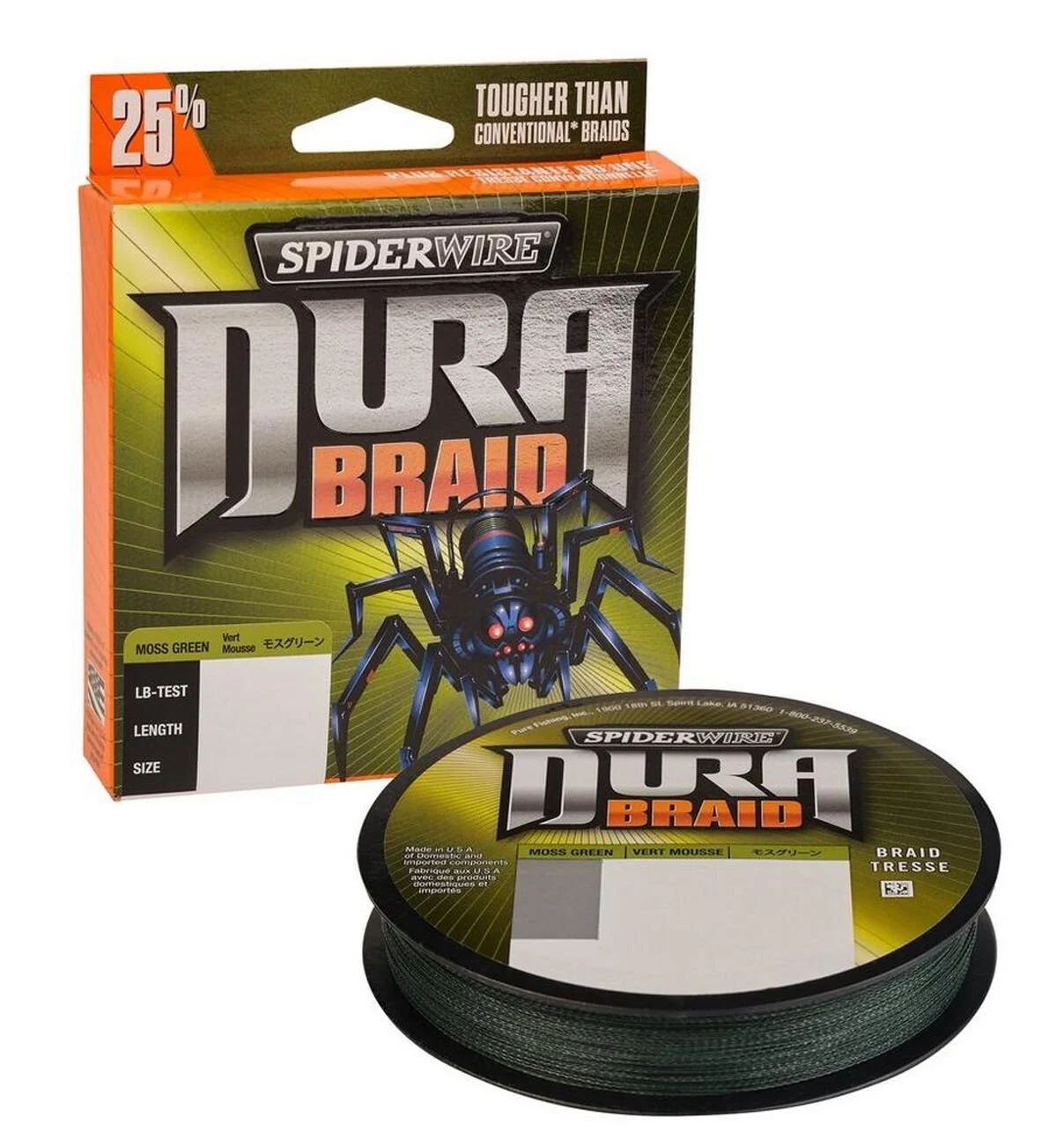 SpiderWire Dura Braid 0,23mm. 135m Moss Green Örgü İp