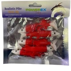 Powerex Realistic Pike Kırmızı Gövde Turna Model Kendinden Zokalı 10cm. 18gr. 5'li Paket