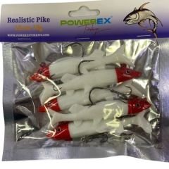 Powerex Realistic Pike Kırmızı Kafa Turna Model Kendinden Zokalı 10cm. 18gr. 5'li Paket