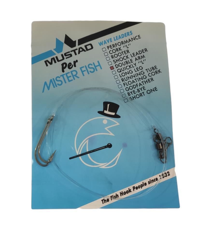 Mustad Double Arm 2no.iğne, 0,40mm. Lider Takımı