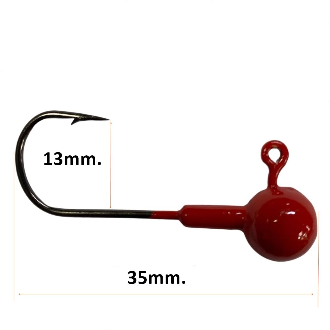 Powerex Paslanmaz Kırmızı 8,5 gr. 2/0 No. Black Nickel Zoka İğne (Jig Head)