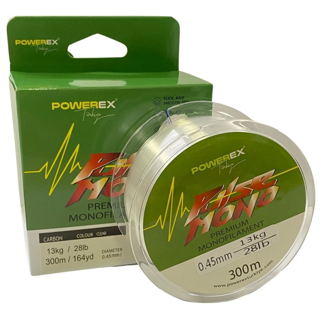 Powerex Pulse 300m. 0,33mm. 6.88kg. Carbon Monofilament Misina