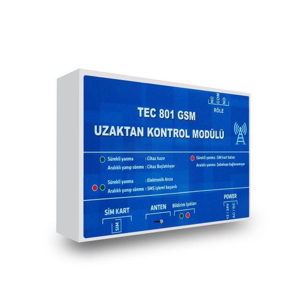 TEC 801 GSM Telefon Araması ile Uzaktan Kontrol Modülü