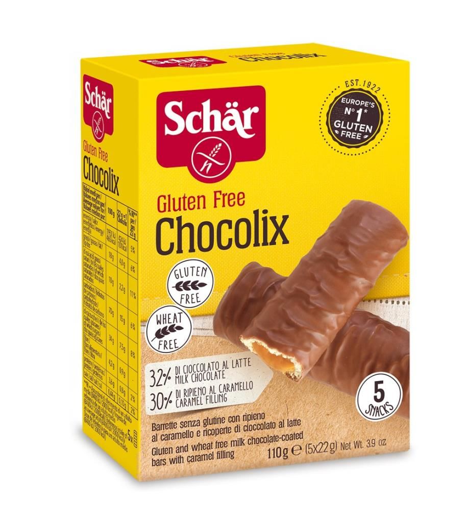 Chocolix 5x22 g. – Glutensiz Sütlü Çikolata Kaplı