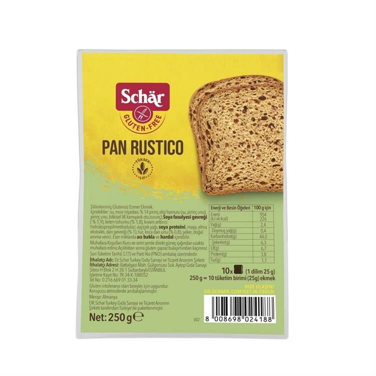 Dr Schar Pan Rustico Glutensiz Çok Tahıllı Ekmek