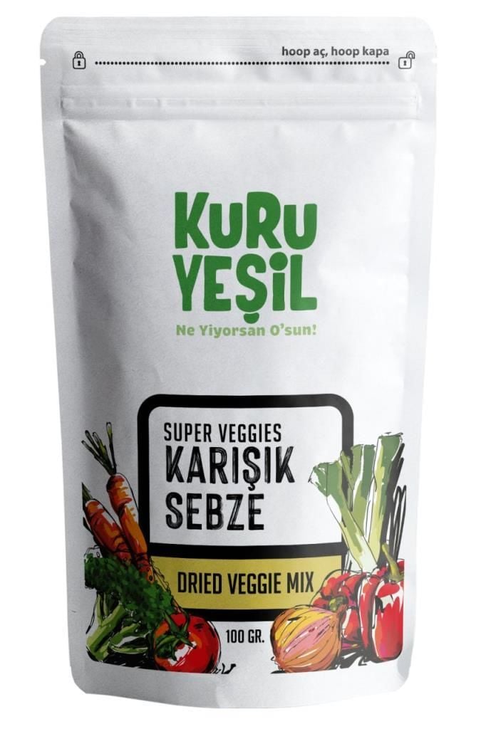 Kuru Yeşil Glutensiz Sebze Karışımı 100 GR