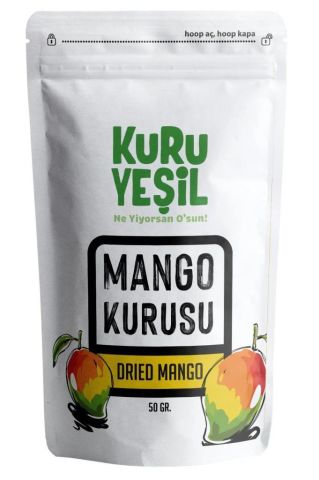 Kuru Yeşil Glutensiz Mango Kurusu 50 GR