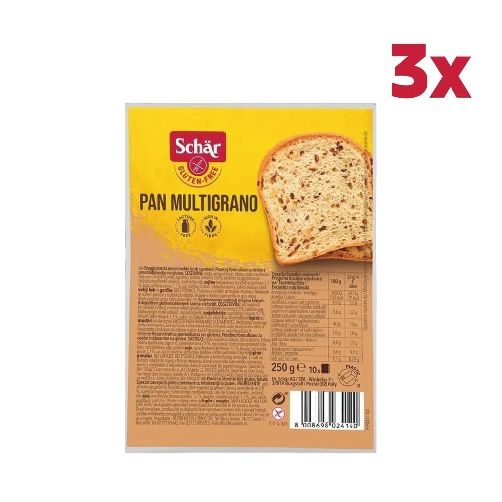 DR. Schar Pan Multigrano Glutensiz Ekmek 3Lü Paket