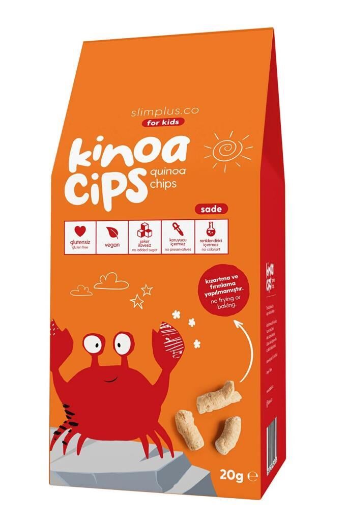 Slim Plus Glutensiz Sade Kinoa Cipsi Yengeç 20GR