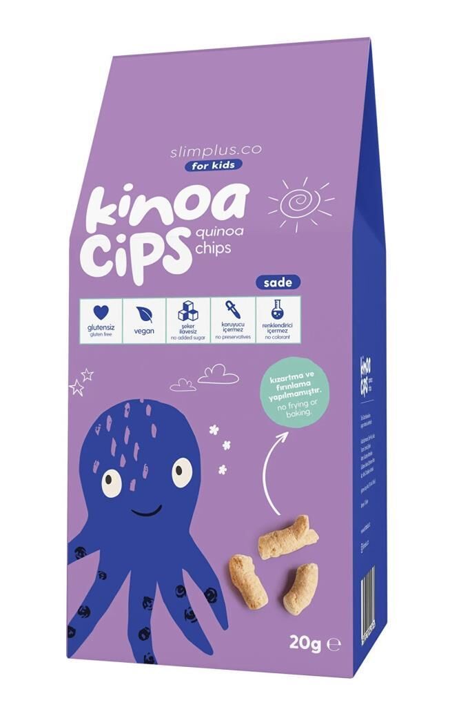 Slim Plus Glutensiz Sade Kinoa Cipsi Ahtapot 20GR