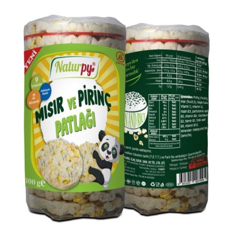 Naturpy Glutensiz Pirinç ve Mısır Patlağı 100 GR