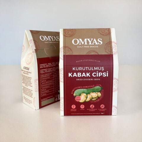 Omyas glutensiz kurutulmuş domatesli kabak cipsi