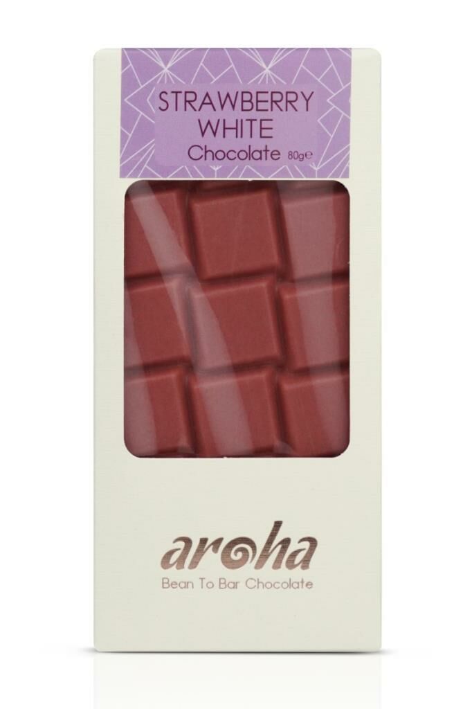 Aroha çilekli ve beyaz çikolatalı 80 gr