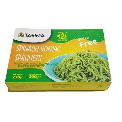 Tassya ıspanaklı konjac spagetti erişte 270 gr