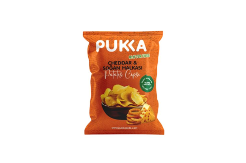 Pukka Glutensiz Cheddar & Soğan Halkalı Cips 70 GR