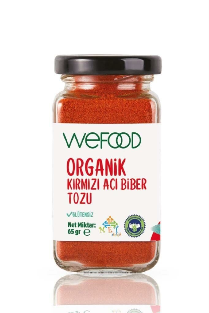 wefood organik acı kırmızı toz biber - 65 gr