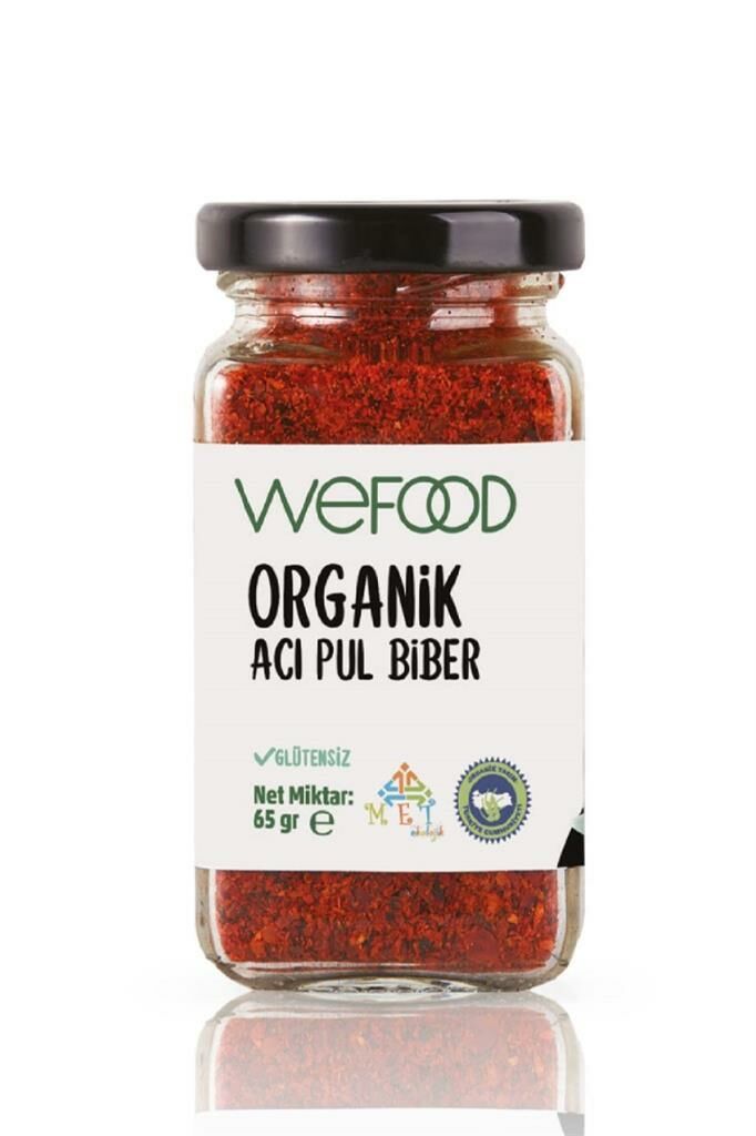 wefood organik acı kırmızı pul biber - 65 gr