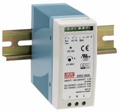 DRC-60A  13.8Vdc 2.80Amp-13.8Vdc 1.5Amp  MEANWELL |