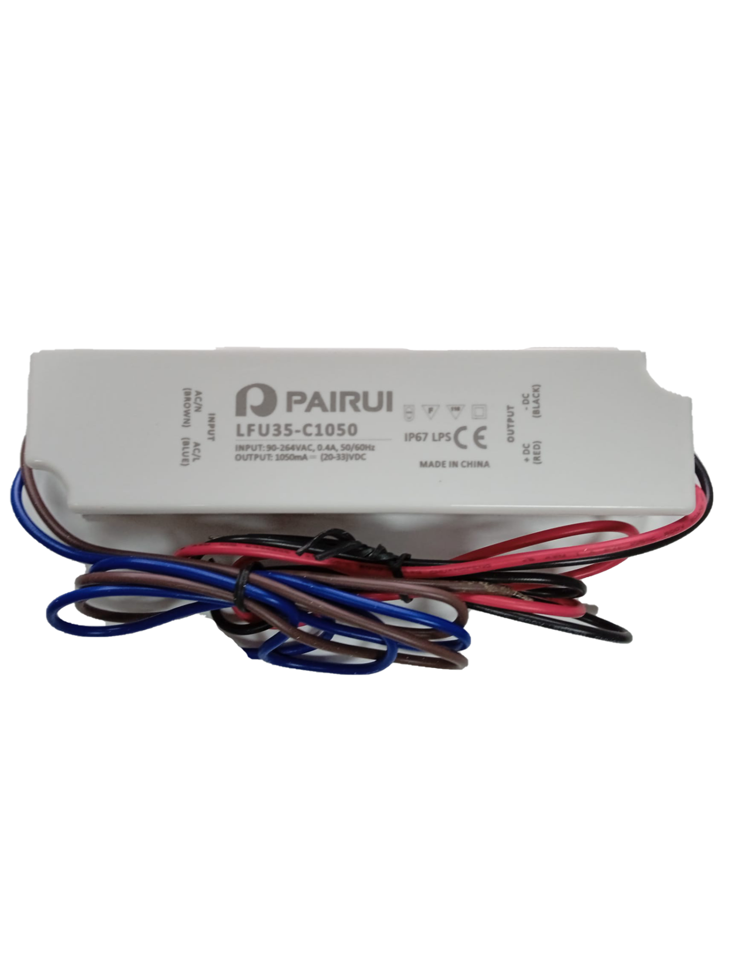 LFU35-C1050  35W 1050mA IP67 PFC PLASTİK/MEANWELL LPC-35-1050 Muadili