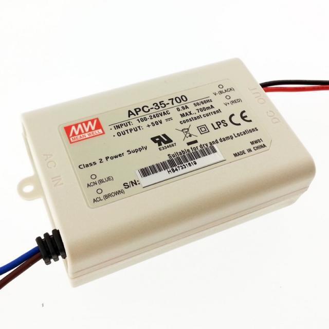 APC-35-700  15~50Vdc 700mA IP42  MEANWELL