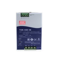 TDR-480-48  	48Vdc 10.0Amp DIN Rail Trifaze  MEANWELL |