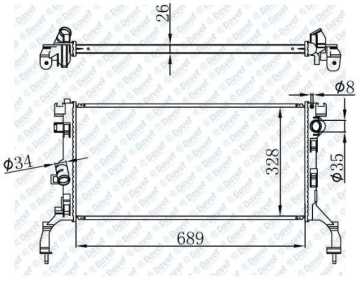 Motor Su Radyatoru Brazıng Latıtude 1.5 Dcı-Laguna Iıı 1.5 Dcı 07-> Manuel Sanzuman 689X328X26