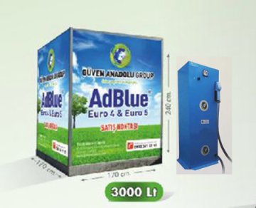 EDBLUE KATALİTİK VE KONVEKTÖR TEMİZLEME SIVISI 3.000 LT (3 TON) (KARE TANK VE POMPA İLE BERABER)