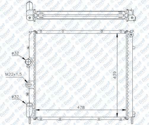 Motor Radyatoru Kangoo 1,9D Express 1,9 F8Q Klımasız (476×416×34)