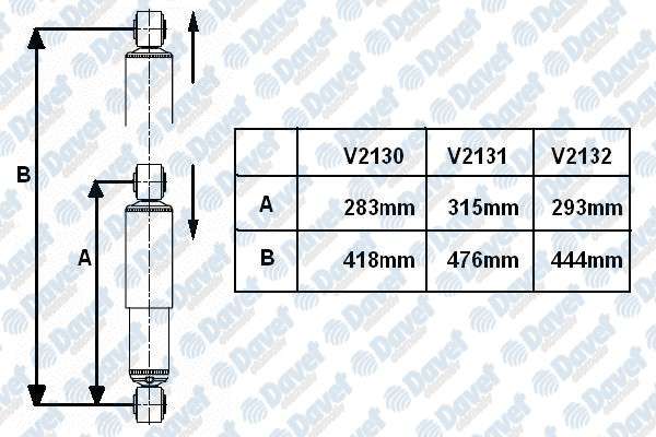 ARKA AMORTISOR (SAG / SOL) DUCATO III BOXER III JUMPER III 06> (KAPALI / ACIK BOYU : 283MM / 418MM)