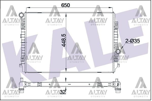 RADYATÖR SU PASSAT / ARTEON / GOLF7 / TİGUAN 13=> DFHA-CUAA-CUNA-DBGB-DFGB 2.0 TDI BRAZING