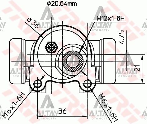 FREN SİLİNDİRİ 207 06=> / 405 87-92 ARKA SAĞ 20.6mm