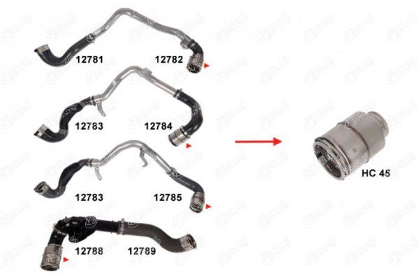 TURBO HORTUMLARI NV400 Platform şasi (X62. X62B) dCi 130 M9T704