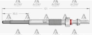 KIZDIRMA BUJİSİ (ISITMA) 508 2.2  HDI / C5 III 2.2 HDI / MONDEO 2.2 TDCI / S-MAX 2.2 TDCI / FREELANDER 2.2 TD4 / RANGE ROVER 2.2 D 5V