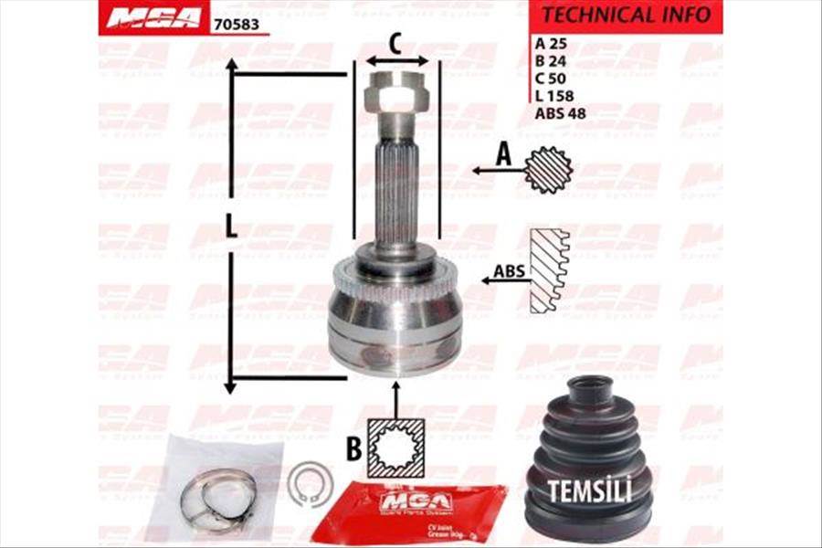 AKS KAFA DIS (ABSLI)-(KIA: RIO 06>11 '' 1.5 CRDI DIZEL '' )