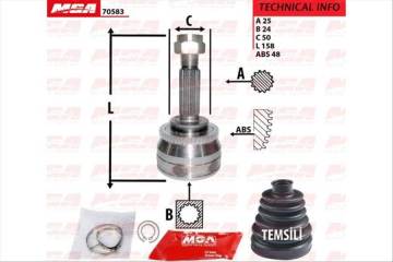 AKS KAFA DIS (ABSLI)-(KIA: RIO 06>11 '' 1.5 CRDI DIZEL '' )