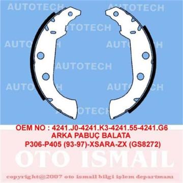 (X) Arka Pabuç Balata Xsara 1.4Hdi 1.6 1.8 1.5D (98-05) 306 1.6 1.8 (94-01) 405 (92-95) (228X42)