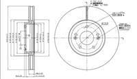 FREN DISK ON HAVALI-(321-5)-(HYUNDAI: SANTAFE 06> )