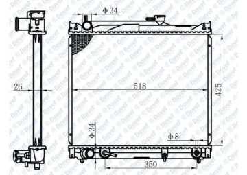 Motor Su Radyatoru Brazıng Grand Vıtara 94-97 Otomatık Sanzuman 425X518X26