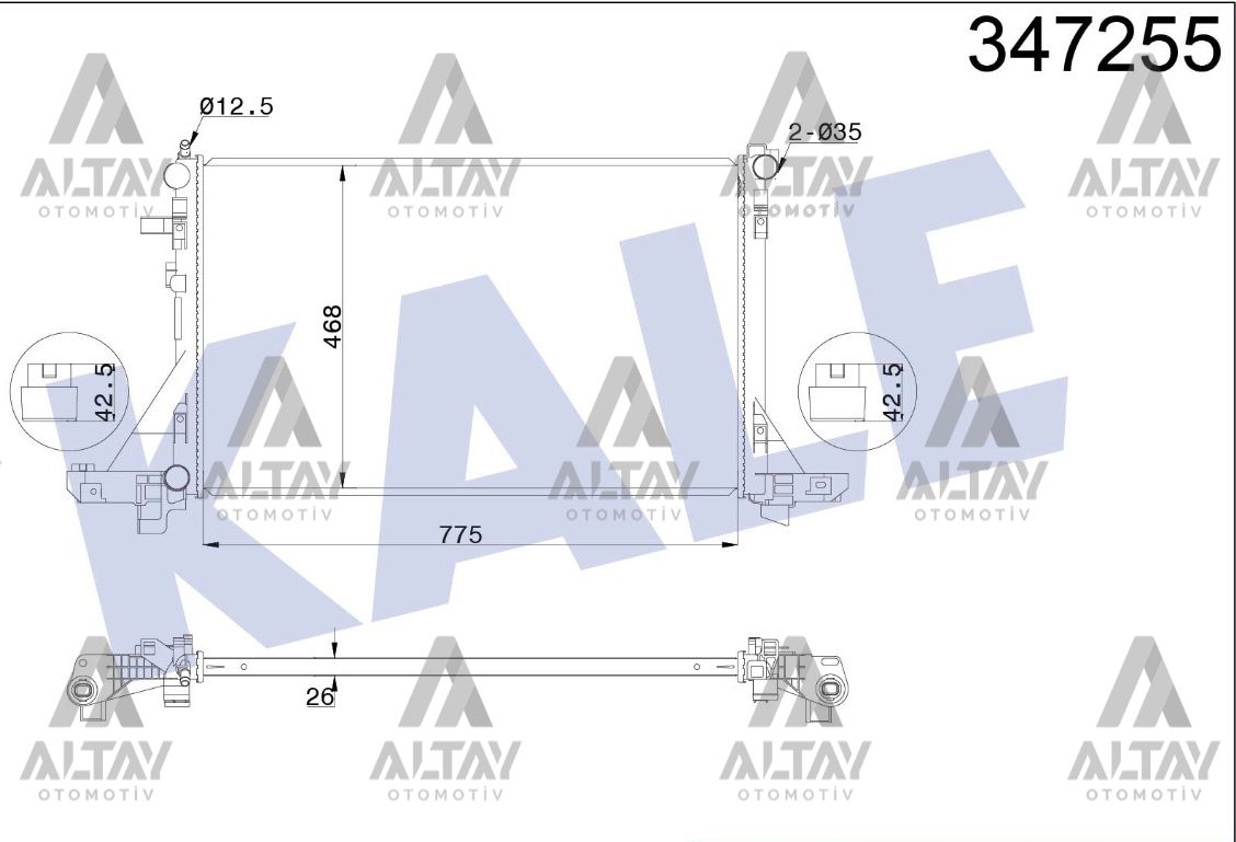 RADYATÖR SU MASTER III - MOVANO B 10=> 2.3DCI-CDTI (MT) BRAZING